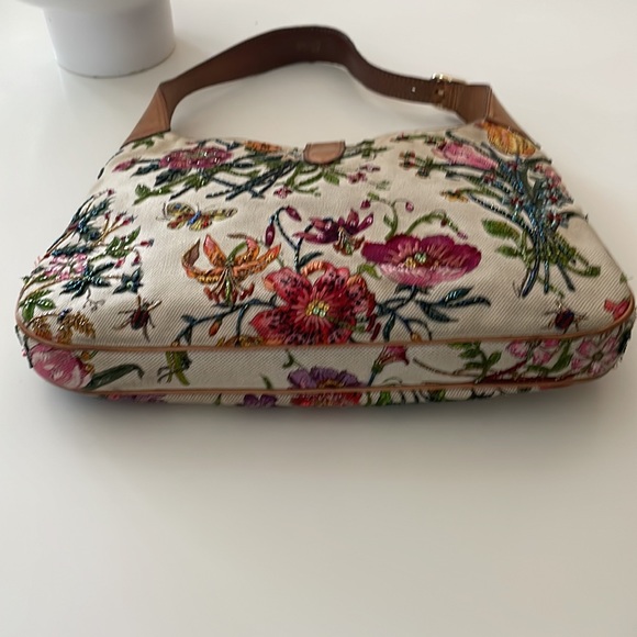 ✨GUCCI FLORA BEADED JACKIE O BAG -RARE ✨Limited Edition✨Make an offer✨ - Picture 4 of 9